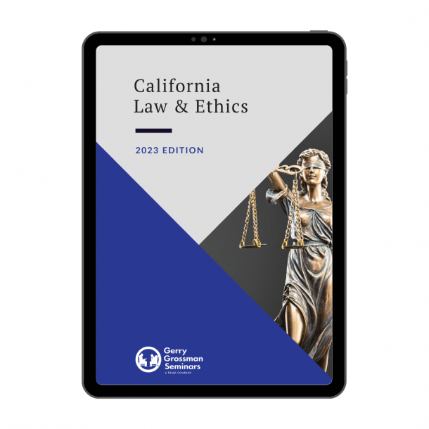 California Law and Ethics Exam Prep Textbook
