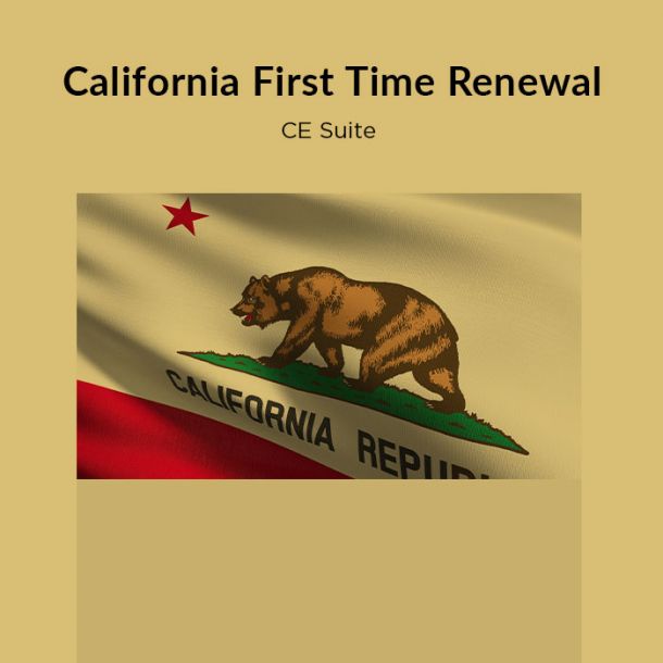 20-Hour California First Time Renewal Online Text-Based CE Suite (20 CE)